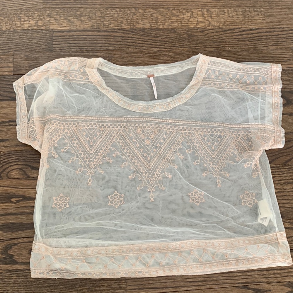 Free people mesh t-shirt. Perfect festival top!